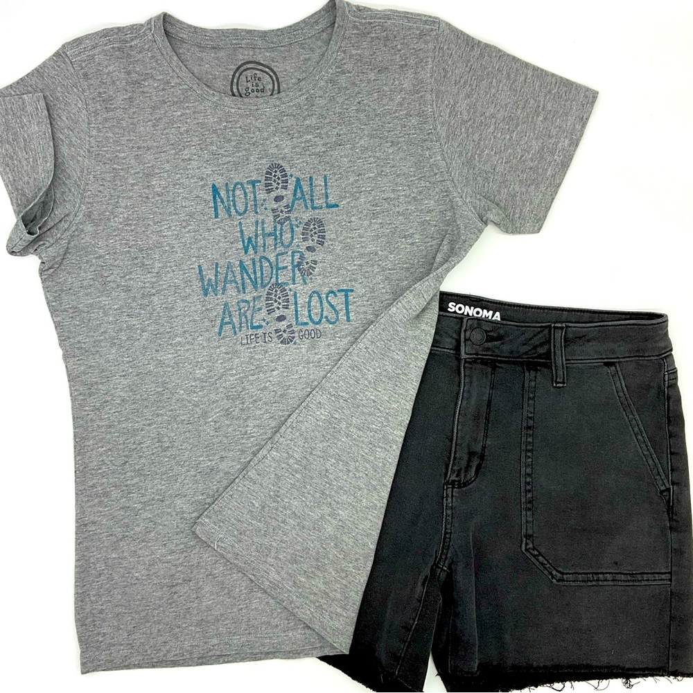 Sonoma Charcoal Gray Shorts + Life is Good Tee